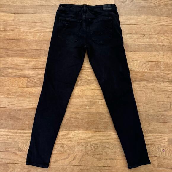 American Eagle black distressed low rise jeggings pants size 8
 b37 - Picture 5 of 5